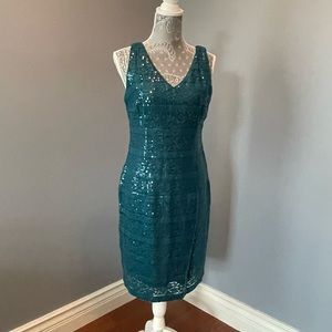 Teal Sequined Dress